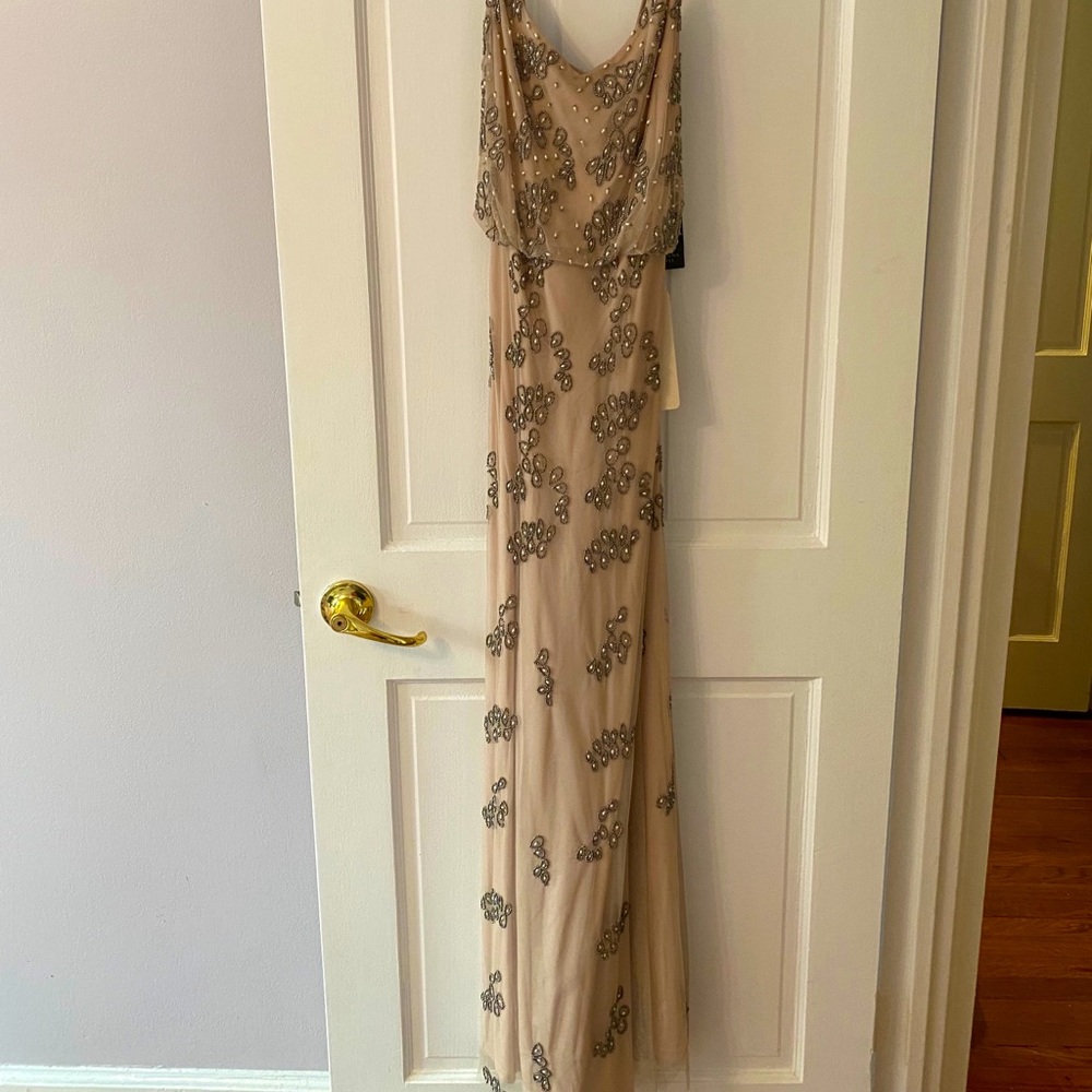 BRAND NEW Adrianna Pappell Beaded Gown. NWT. Pink